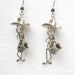 Sterling Earrings Cowboy Sax Player Unusual E4805