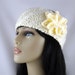 Hand Knit Cashmere Ear Warmer Headband in Vanilla