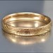 Art Deco Bracelet Bangle Gold Engraved Vintage 1930s Jewelry