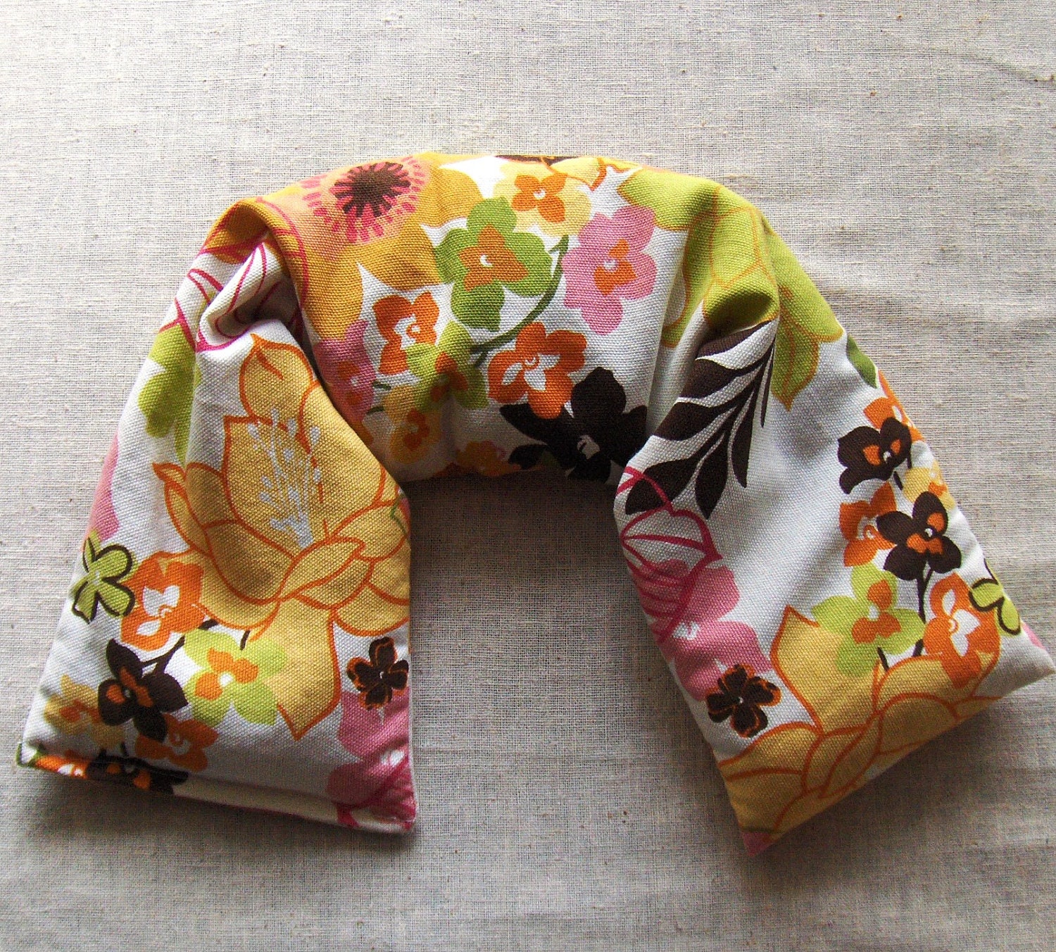 Lavender Flaxseed Neck Wrap Flax seed pillow Microwavable