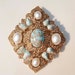 Vintage Sarah Coventry Remembrance Faux Turquoise and Pearl Brooch