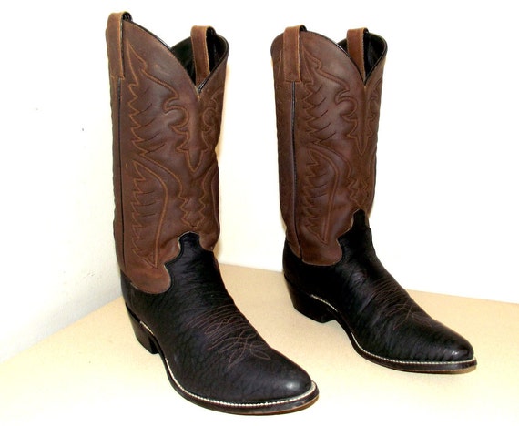 Justin brand cowboy boots brown and black size 9.5 D or