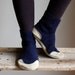 Wool Slipper Socks, Women House Slippers, women size 8, After Midnight