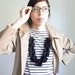 Origami Hana Rope Necklace - Black