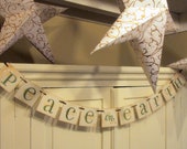 Christmas Decoration PEACE on EARTH Garland Banner Sign Il_170x135