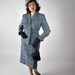 Vintage 1940s Suit - Tailored Soft Blue Plaid Wool Suit