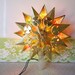 Vintage 1970 Star Christmas Tree Topper Gold Colored Lights
