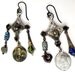 The Measured Universe. Cosmic Victorian Tribal Rustic Assemblage Earrings.