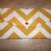 Yellow and White Chevron Clutch