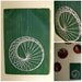 Modern String Art Rectangle Tablet - Sea Snail on Green Tea