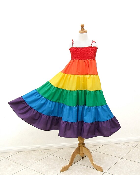 warm rainbow dress