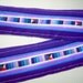 Lisu Textile, Lisu Fabric, hmong, hmong fabric, hill tribe, quilt, embroider, bright, blue, craft, fabric, textile, garment, stripe, iammie