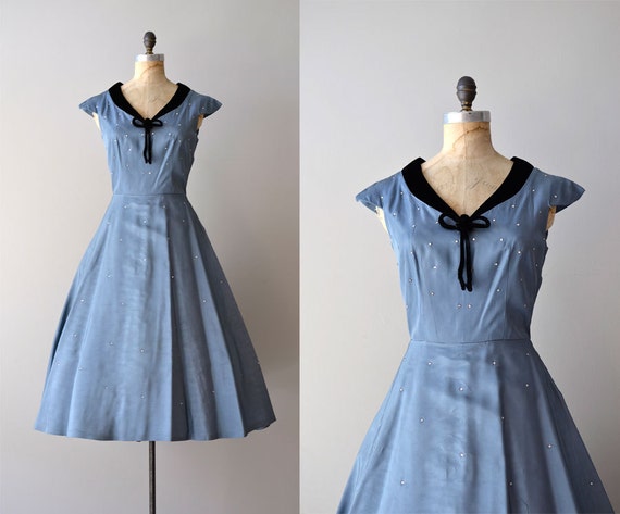 vintage 50s party dress / 1950s dress / Aria de Capo dress