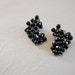 vintage earrings / 1960s earrings / black cluster earrings / Mora Di Rovo
