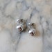 1960s earrings / silver ball drop earrings / Times Square