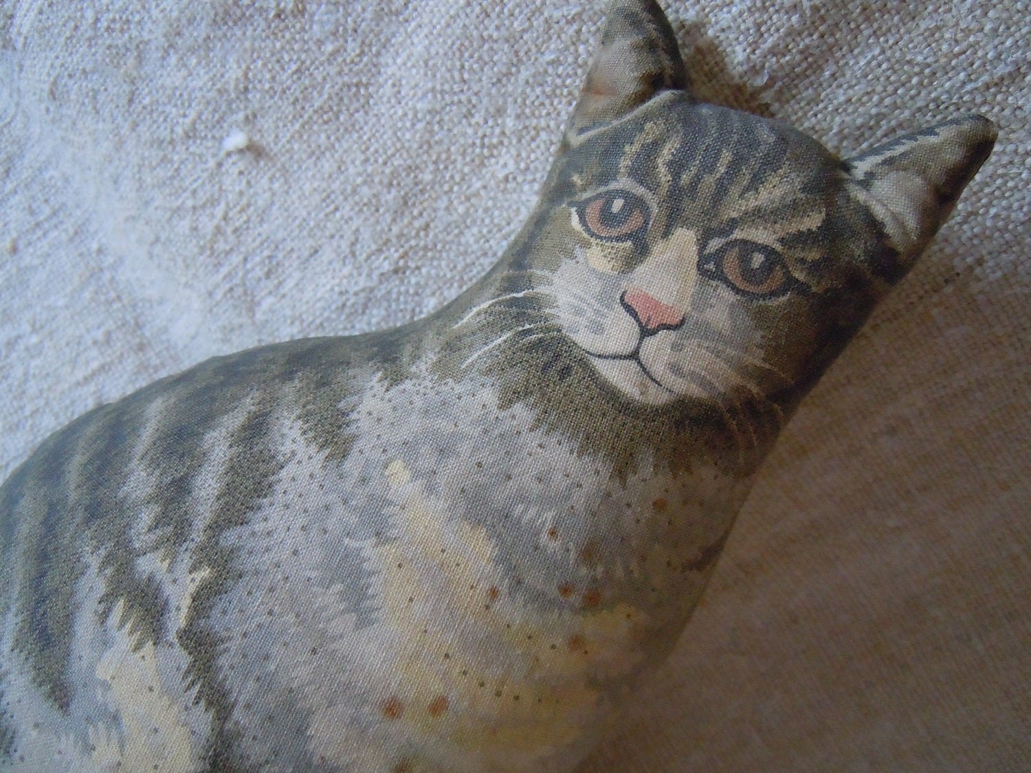 antique stuffed cat