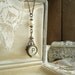 Typewriter Key Jewelry - Cream Letter P Necklace. Vintage Typewriter Key Necklace. Antiqued Brass & Ivory Pearl. Rustic Monogram Necklace.