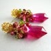 Pink Topaz Cluster Earrings - Dreaming In Color
