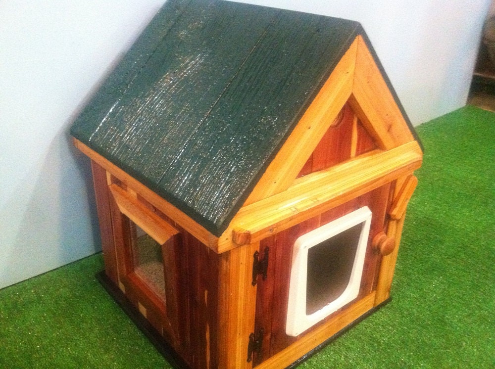 Heated Outdoor Cat House Outdoor heated cedar cat house