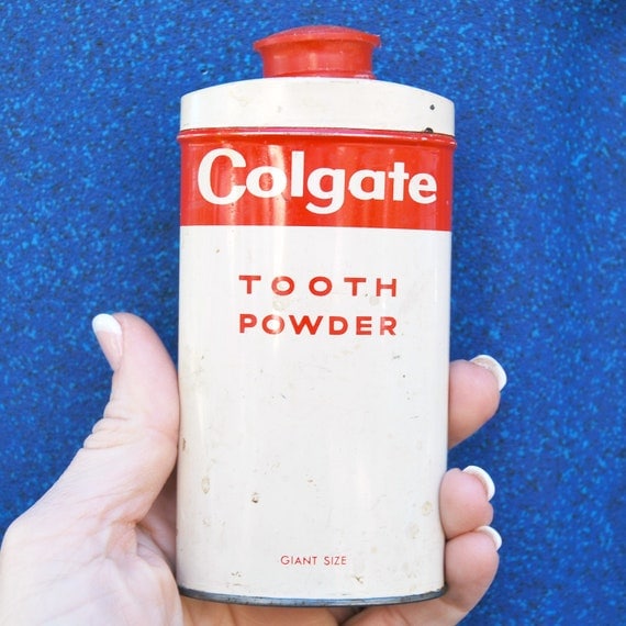Antique Colgate Tooth Powder Tin Bottle Giant Size