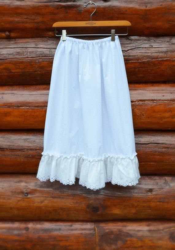 Eyelet Lace Half Slip Skirt Extender Petticoat by MyOlyGirl