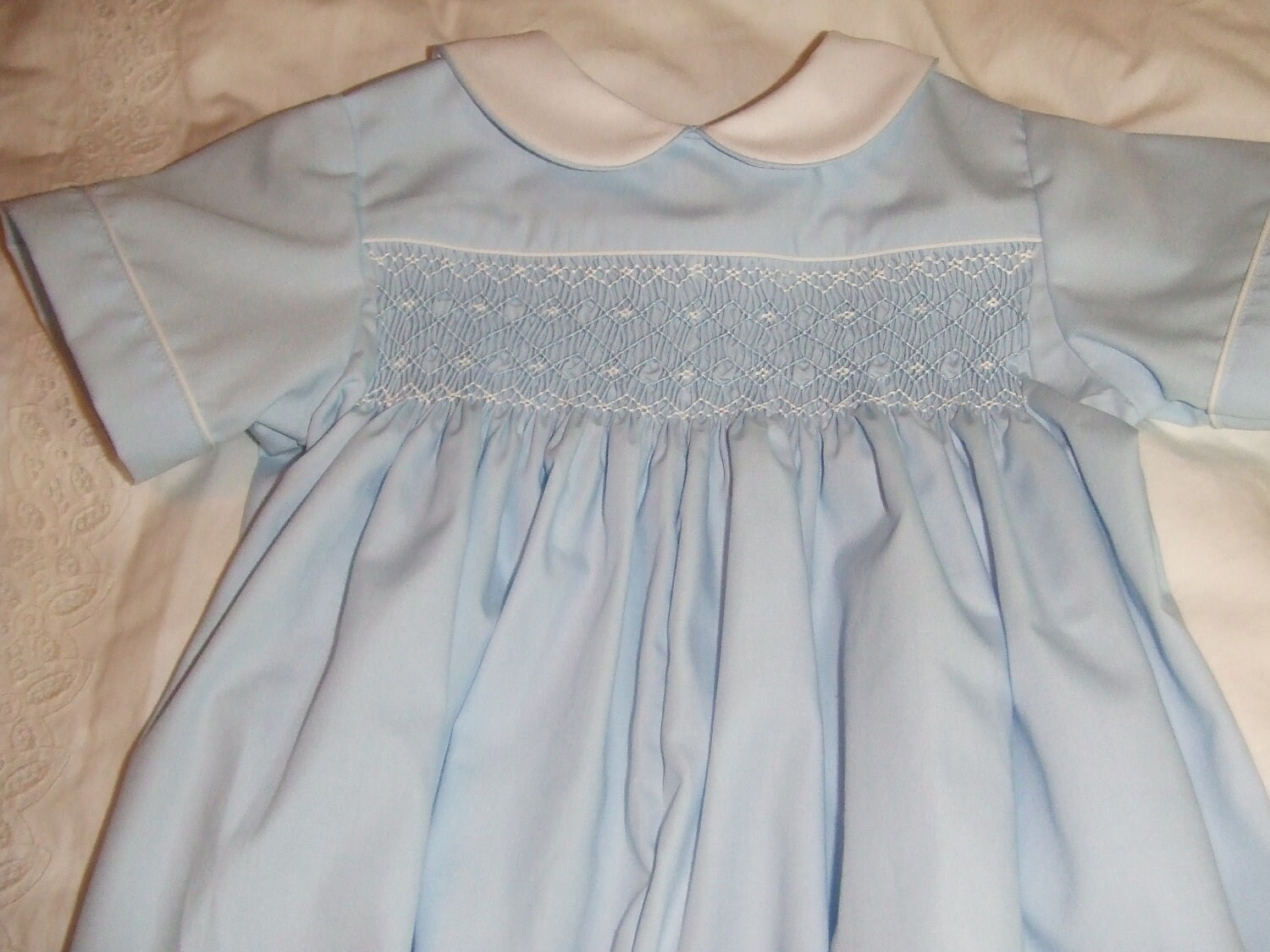 Ready To Smock Long Leg Baby Romper for Boysor Girls by pattiwalsh