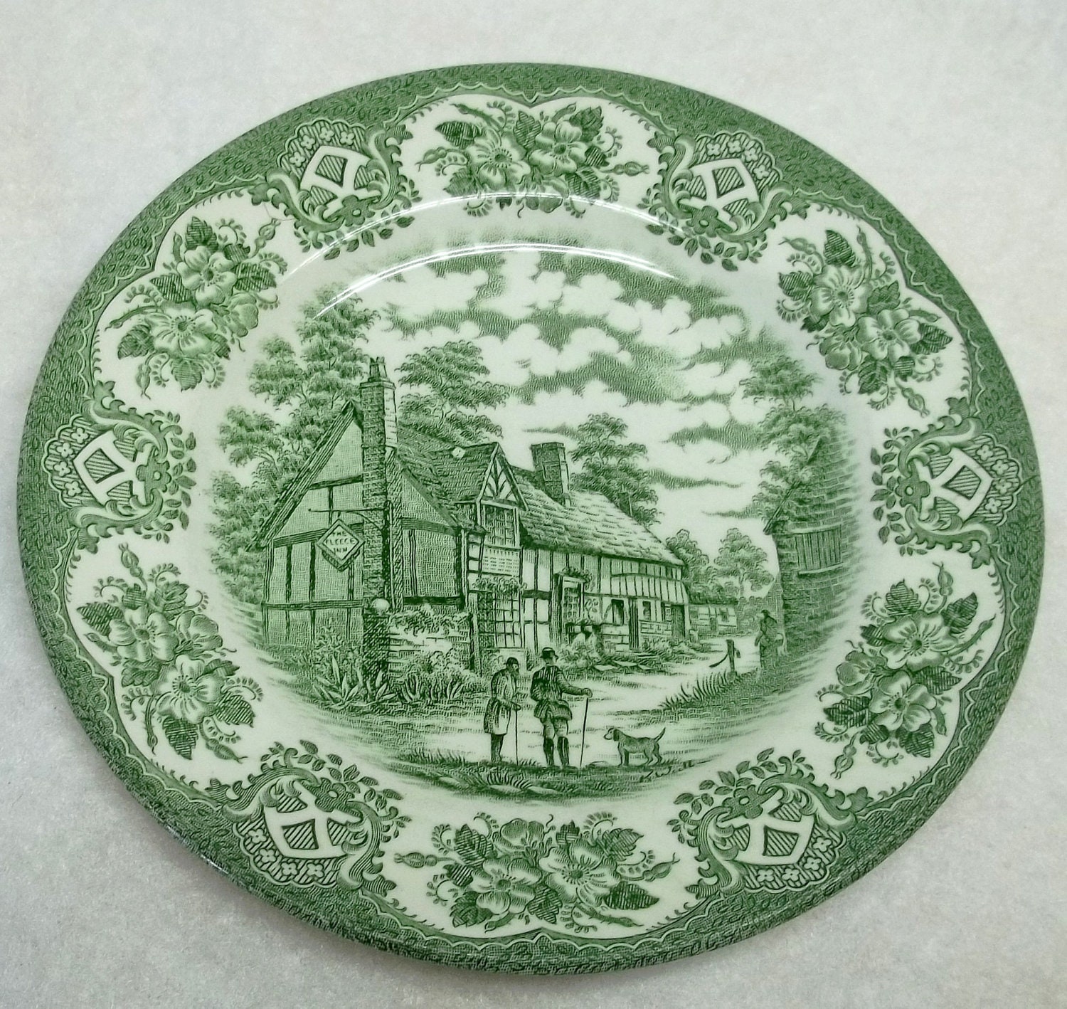 Sale Vintage Staffordshire Ironstone Tableware green
