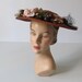 vintage 1940s Hat / Woven Straw Hat / Napa Valley