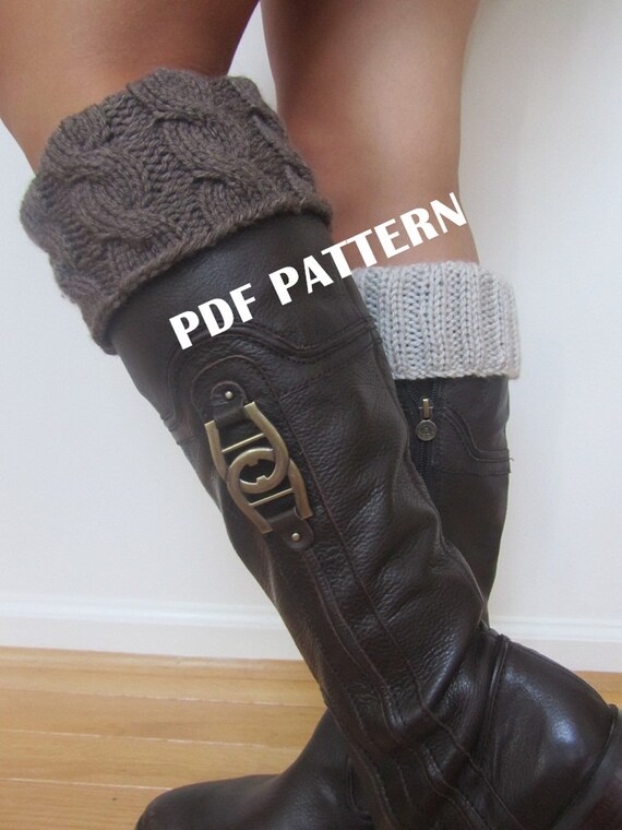 PATTERN 2 in 1 Boot Toppers Knitted DIY