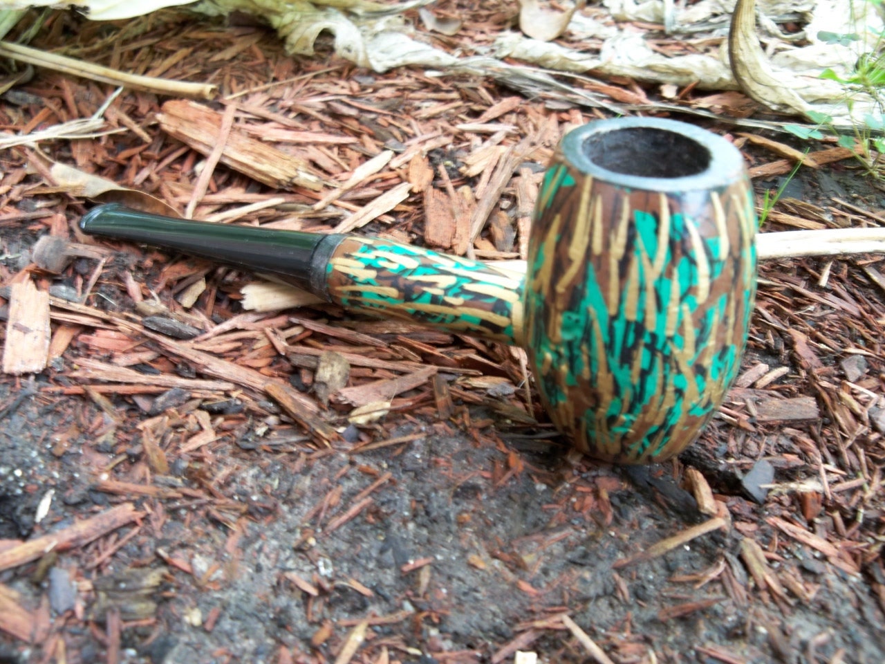 Camo Cob a Corn Cob Pipe Custom Camouflaged Made in by rekamepip