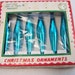 Vintage Christmas Ornaments, Glass Turquoise Icicles, Teardrop Ornament, Aqua, Cottage Chic, Tree Trim