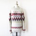 1970s sweater / vintage 70s tribal sweater / 70s bohemian knit pullover sweater