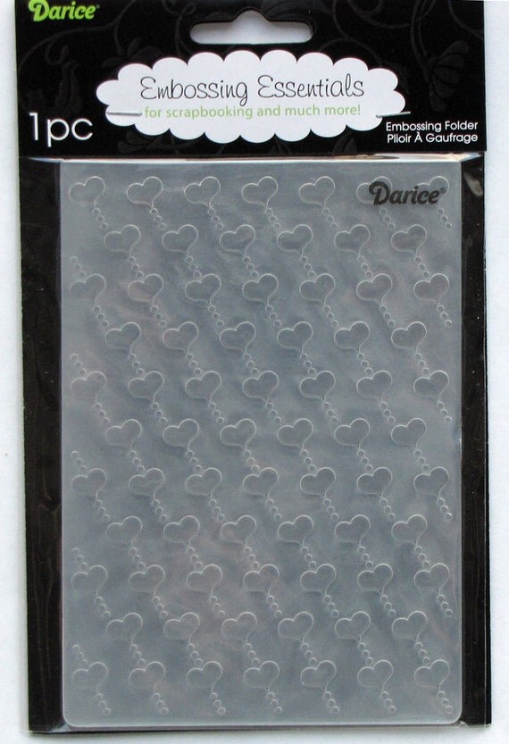 Hearts Embossing Folder Hearts folder Darice folders
