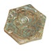 Small ceramic hexagon texture bowl, trinket bowl, candy dish, hostess gift, shower gift, bridesmaids gift, moss green, 5"