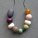 private eye necklace - vintage lucite and gunmetal