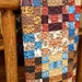 RESERVED For Terry Quilt Rustic Reproductions Alliance Handmade Throw Lap Brown Blue Masculine Scrappy Patchwork