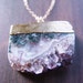 Amethyst Stalactite Druzy Necklace 14k Gold OOAK