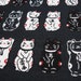 Sale --Japanese Lucky Fortune Cat - Lucky Cat - Kawaii Beckoning Cat in Black -EK-QS38306E