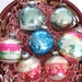 Lucky 7 Vintage Christmas Ornaments Mercury Glass