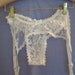 Vintage white lace garter belt and matching panty bridal wedding just married honeymoon lingerie sexy