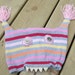 Ladies Monster hat reconstructed sweater striped vintage buttons