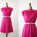 1970s plum day dress