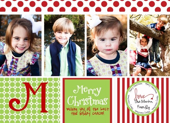 Merry Christmas Printable Photo Christmas Cards Mulit pictured Doublesided Il_570xn