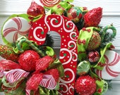 Items similar to Candy for Christmas Wreath on Etsy