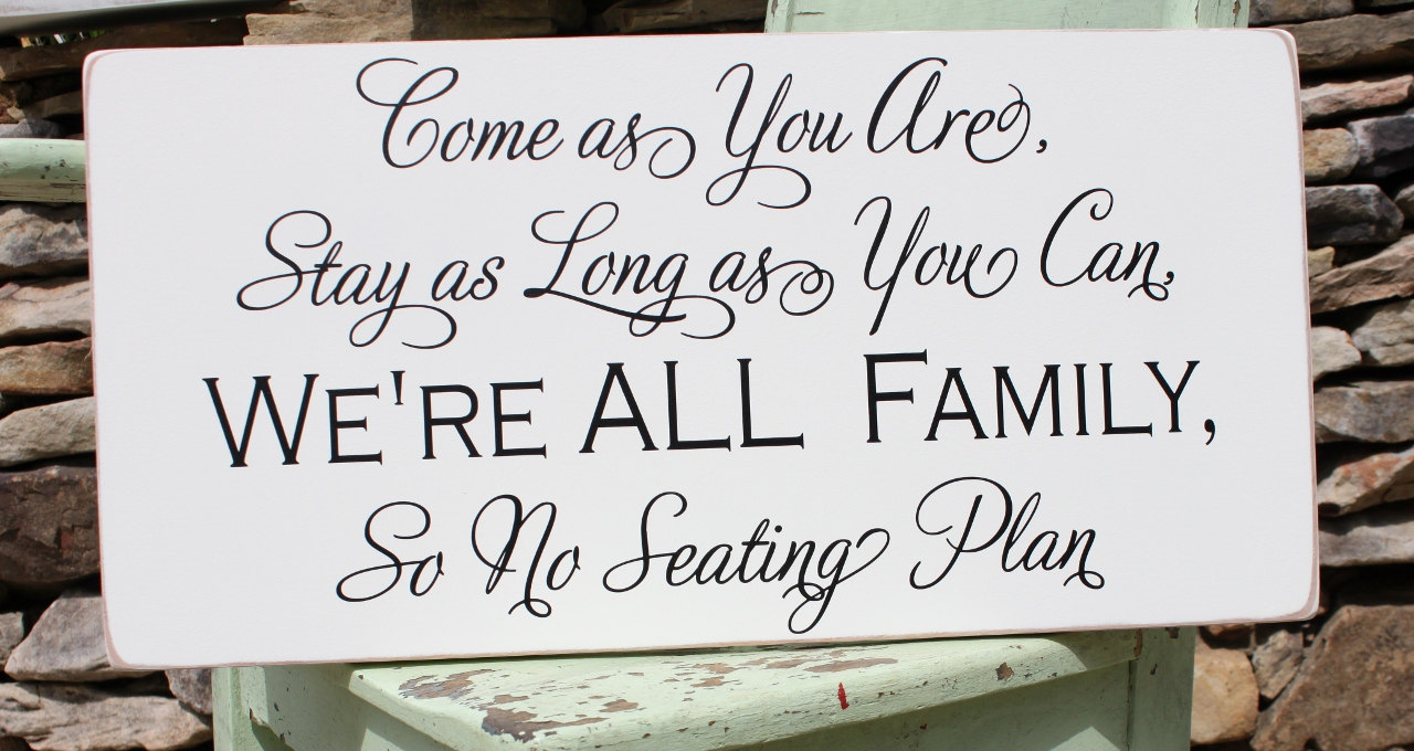 No Seating Plan W051 custom wedding sign photo by back40life