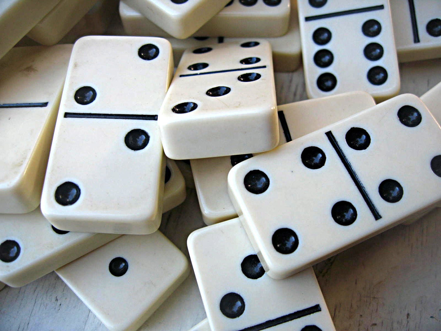 Vintage Dominos 28 Large Dominos Game Pieces By LittleBeachDesigns