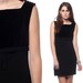 RESERVED 60s Black Velvet Dress Bow Mini 1960s Cocktail Party Mod Sleeveless Vintage Empire Waist Sixties Evening Classic Dress Small S