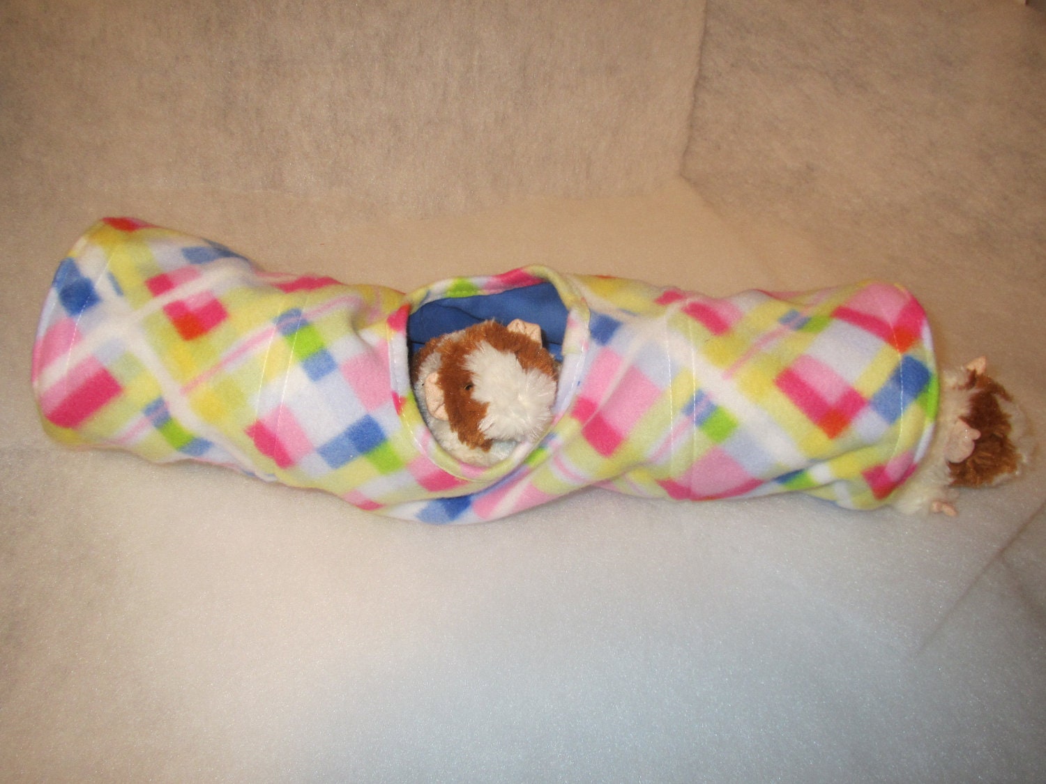 Handmade XL Fleece Tunnel for Guinea Pig Small Animal