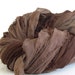 Hand Dyed Recycled Silk Blend Chiffon Ribbon - Browns, 10 yds