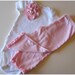 Baby Girl Onesie, Ruffle Pants, 6-12 Months, Sale, Pink Embellished